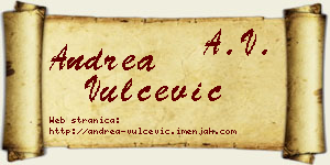 Andrea Vulčević vizit kartica